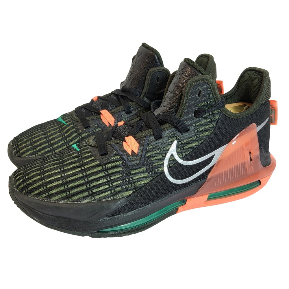 Nike LeBron Witness 6 VI Green Orange Mens Size 9.5 Basketball Shoes CZ4052-001 - Picture 2 of 11